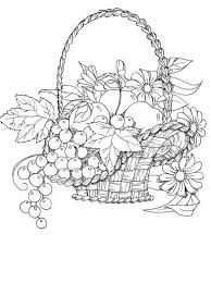 Fruit 8 Pomme Et Raisin Idees De Broderie Dessin Floral Feuilles A Colorier
