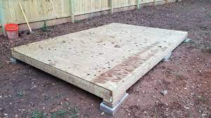 Building a platform for a shed. Building A Shed On A Budget Part 2 Building The Floor Youtube