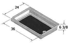 White in color, this rv shower base is perfect for a simple, out of the way look. Shower Pan 24 X 36 X 6 3 8 Right Hand Drain Rv Windows