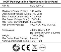 100w + 3% typical voltage (vmp): Polycrystalline Solar Panel For Off Grid Battery Inverter Systems