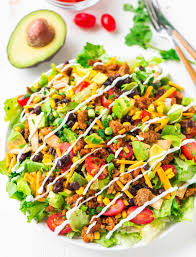healthy taco salad with ground turkey