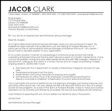 Administrative Services Manager Cover Letter Sample Cover Letter Templates Examples