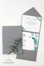 Poketfolder Wedding Invitation With Eucalyptus And Gold Elements Hochzeitseinladung Karte Hochzeit Einladungskarten Hochzeit