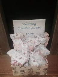 .awesome 'wedvent' (wedding advent calendar) her bridesmaid put together for the lead up to her big day and there were so many fellow brides absolutely blown thoughtful maids put together these little pressie packs full of gifts for the 12 days leading up to the wedding to kick start the celebrations. Wedding Day Countdown Calendar Gift Ideas 38 Ideas Wedding Countdown Wedding Calendar Countdown Gifts