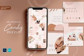 Puzzle Candy Instagram Ps Canva In 2020 Ebook Template Instagram Template Folder Design