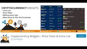 The default setting shows prices in usd and sorts crypto assets based on the market capitalization. Cryptocurrency Widgets Price Ticker Coins List Plugin Wordpress Wordpress Org Espana