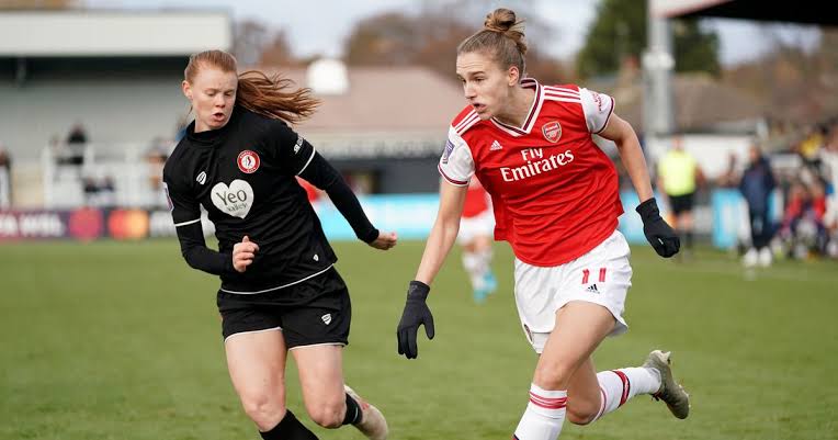 ผลการค้นหารูปภาพสำหรับ Dutch star Vivianne Miedema scores six as Arsenal breaks WSL record with 11-1 win"