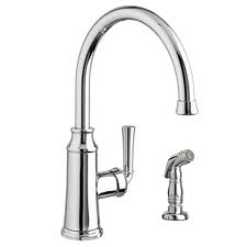 It was founded in 1875 and then merged with several small plumbing companies in 1899 to create the standard sanitary manufacturing company or ssmc. American Standard Portsmouth High Arc Single Handle Standard Kitchen Faucet With Side Sprayer Royal Bath Place