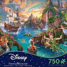 • peter pan was released to critical acclaim on february 5, 1953. Ceaco Thomas Kinkade The Disney Collection Peter Pan S Neverland 750 Piece Jigsaw Puzzle Walmart Com Walmart Com