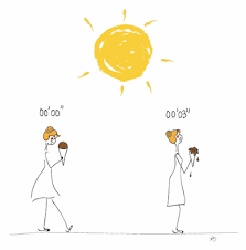 L Agenda D Agathe Chocolat Glace Fondre Sorbet Ete Soleil Vacances Chaud Chaleur Canicule Temps Meteo Gouter Agathe Chocolat Dessin Illustration