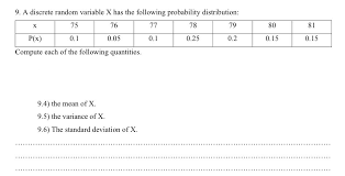 We did not find results for: Solved 9 A Discrete Random Variable X Has The Following Chegg Com