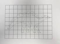 Dinosaur Grid Drawing