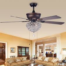 Check out these ceiling fans and ceiling fan parts from leading manufacturers. Swarna Ceiling Fan 52 Inch 3 Light Antique Bronze Metal Housing Crystal Walmart Com Walmart Com