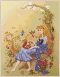 Charts, patterns and everything needlepoint. Disney S Princess Sleeping Beauty Briar Rose Cross Stitch Pattern Cd Fantasy Ebay