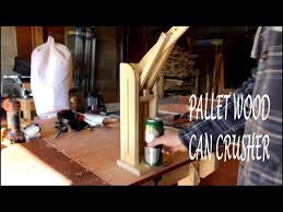 I found the building plans for my diy can crusher over at rockler, so i can't share the measurements or specifics here, but i can show you a few steps. Pallet Wood Can Crusher Youtube