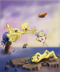 Post 204068: Lisa_Simpson Maggie_Simpson Marge_Simpson Milhouse_Van_Houten  Salvador_Dali The_Simpsons art featured_image milky-puppy