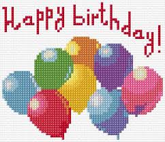 Bramble linen using classic colorworks (or dmc floss 931, 3042, 3828, 3822, 3733, 368, 844). Happy Birthday Cross Stitch Designs