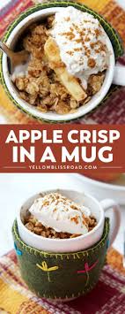 Easy Microwave Apple Crisp In A Mug Recipe Microwave Apple Crisps Microwave Apples Microwave Mug Recipes