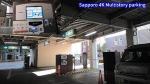 Sapporo parking garage：Exit [ Hokkaido Japan Road 2020] - YouTube