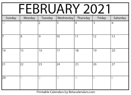 We offer downloadable.pdf files that are simple to print on almost any printer and fit the standard 8 ½ x 11 inch sheet of paper. February 2021 Calendar Blank Printable Monthly Calendars