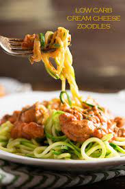 Low Carb Cream Cheese Zoodles Low Carb Pasta Keto Recipes Dinner Zoodle Recipes