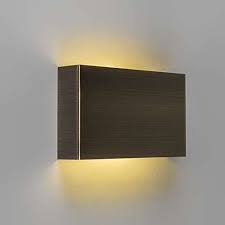 qazqa classique antique rustique moderne applique murale led otan bronze metal rectangulaire led inclues module m applique murale led luminaire lampe led