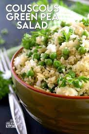 Heat the oil in a large, heavy saucepan that comes with a lid, then add the chopped shallot, stirring for a minute, grate in (or mince and add) the garlic, and add the red pepper flakes, stirring again over the heat so that it sizzles, though not long enough to let the garlic brown. Couscous Green Pea Salad Lord Byron S Kitchen