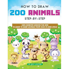 It's an easy way to explore creating art with mixed media too, as flowers are instantly inviting when color is added. How To Draw Zoo Animals Step By Step Easy Drawing Lessons For Kids To Learn To Draw Animals From Zoos In Chibi Style Paperback Walmart Com Walmart Com