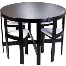Hidden Dining Chairs Small Round Kitchen Table Dinette Sets Metal Dining Room