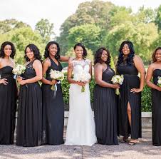 Black Bridesmaid Dresses Are Always An Elegant Idea Shop Lace Bridesmaid Dresses At David S Bridal Phot Bridesmaid Lace Bridesmaid Dresses Lace Bridesmaids