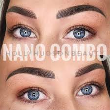 Dayummmm, check these perfect brows out! Nano Combo brows make her gorgeous  eyes POP!! 💥 . . #nanocombobrows ##nanobrows #permanentbrows  #smallbusiness #leducsmallbusiness #perfectbrows