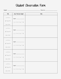 Sped Head Student Observation Form Classroom Observation Form Classroom Observation Teacher Observation