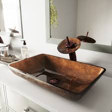 vigo russet glass vessel bathroom sink