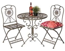 L 48 b 29 h sh. Dandibo Sitzgruppe Eisen Garten Antik Bistroset Tecla Bistrotisch Mit 2 Stuhlen Klappbar Metall Gartentisch Dandibo Ambiente
