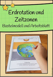 Erdrotation Und Zeitzonen Modell Und Arbeitsblatt Unterrichtsmaterial Im Fach Erdkunde In 2020 Erdrotation Zeitzonen Erdkunde