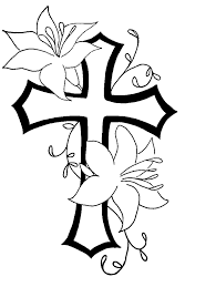 23.6.13 ~ drawing of a cross & rose. Easy Cross Drawings With Flowers Novocom Top