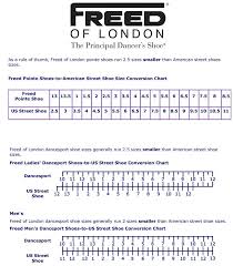 Russian Pointe Shoes Size Chart