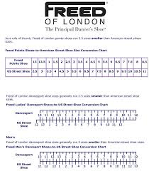 Russian Pointe Shoes Size Chart