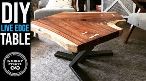 Check out our live edge table legs selection for the very best in unique or custom, handmade pieces from our furniture shops. Modern Coffee Table Build Monkey Pod Live Edge Slab And Metal Legs Youtube