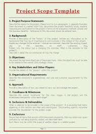 Project Scope Template Agile Project Management Project Management Templates Project Management