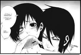 Sebastian's demonic form hasn't been fully revealed, but it has been hinted at multiple times. Sebastian X Ciel Bound In Black Boyxboy