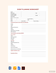 Free Event Planning Worksheet Template Pdf Word Doc Apple Mac Pages Event Planning Worksheet Event Planning Event Planning Checklist Templates