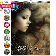 2025 FULL MOON Art Wall Calendar Dark Fantasy Surreal Horror Lunar Art  Collection of 14 High Quality Art Prints