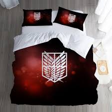 japanese anime attack on titan bedding twin full queen super king single double size duvet covers with pillowcase bedding sets cheap bedding sets bed