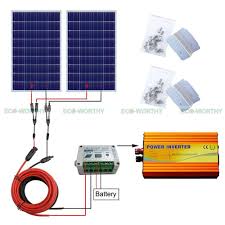 400w 500w 600w Watt Off Grid Kit 100w Solar Panel 1kw Pure Sine Inverter Kit Solar Energy System Off Grid System Solar Heating