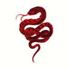 Red Serpent Snake Art Snake Design Serpent