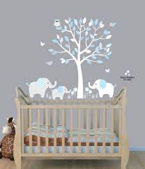 Elephant Tree Nursery Sticker Decal Boys Room Wall Decor Elephant Wall Art Ebay Baby Room Paintings Baby Boys Wall Elephant Nursery Wall