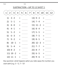 1st grade math worksheets on addition (add one to other numbers, adding double digit numbers, addition with carrying etc), subtraction (subtraction word problems, subtraction of small numbers, subtracting double digits etc), numbers (number lines, ordering numbers, comparing numbers, ordinal. Math Sheets For Grade 1 To Print First Grade Math Worksheets Math Subtraction Worksheets First Grade Worksheets