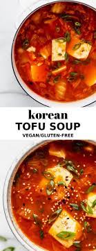 Korean Tofu Soup Recipe Stew Recipes Vegan Soup Recipes Tofu Soup