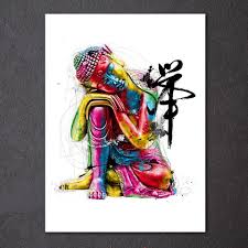 1 Piece Canvas Zen Art Painting Colorful Buddha Chan Meditation Buddha Zen Painting Free Shipping Ny 6640c Zen Painting Framed Canvas Prints Buddha Wall Art